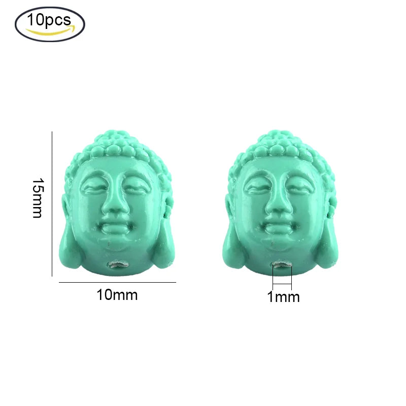 5-10PC Buddha Head Coral Beads for DIY Jewelry Making