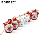 Christmas Pendant Zinc Alloy Cat Bell Beads for Home Decoration