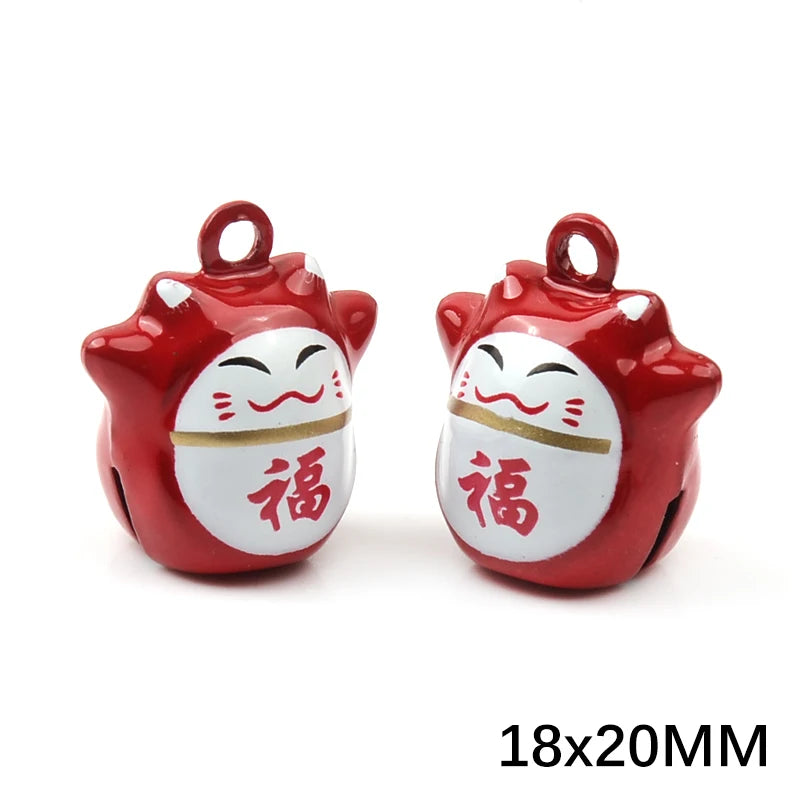 Christmas Pendant Zinc Alloy Cat Bell Beads for Home Decoration