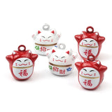 Christmas Pendant Zinc Alloy Cat Bell Beads for Home Decoration