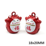 Christmas Pendant Zinc Alloy Cat Bell Beads for Home Decoration