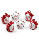 Christmas Pendant Zinc Alloy Cat Bell Beads for Home Decoration