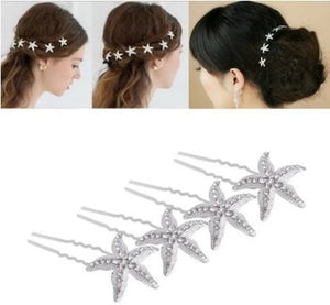 Starfish Hair Clip Pin Wedding Bride Girl Hair Comb Hair Ornaments