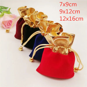Velvet Gift Bags Drawstring for Christmas Wedding Party Favor Bags
