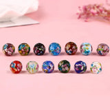 12/14mm Retro Glass lampwork Flower Round Beads, DIY Jewelry Making