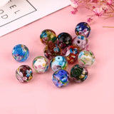 12/14mm Retro Glass lampwork Flower Round Beads, DIY Jewelry Making