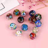 12/14mm Retro Glass lampwork Flower Round Beads, DIY Jewelry Making