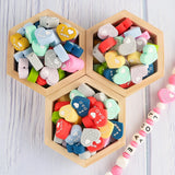 5/10Pcs Silicone Beads I LOVE MOM Dad DIY Jewelry Making Bulk