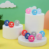 5/10Pcs Silicone Beads I LOVE MOM Dad DIY Jewelry Making Bulk