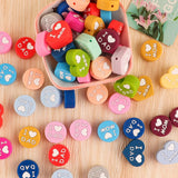5/10Pcs Silicone Beads I LOVE MOM Dad DIY Jewelry Making Bulk