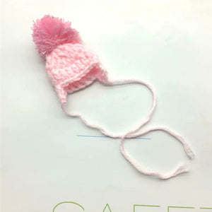 5-10Pcs Mini Knitting Drawstring Hats DIY Craft Material Kids Headwear