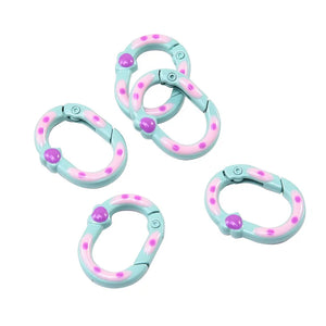 Metal Candy Oval Snap Hook Clasps Key Ring DIY Jewelry Making Supplies