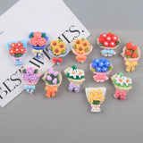 Mini Resin Bouquet Artificial Flower for DIY Scrapbooking & Jewelry Making