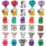 5/10Pcs Cartoon Silicone Animal Beads for DIY Jewelry Making