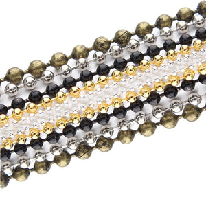 1.2/1.5/2/2.4mm Ball Bead Chain DIY Iron Necklace Bracelet Link Key Chain