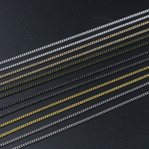 10m Rhodium Plated Chain Brass Necklace DIY Jewelry Making Supplies