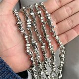 5-10mm Hematite Beads Matte Gravel Stone DIY Beaded Jewelry