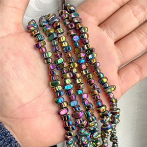 5-10mm Hematite Beads Matte Gravel Stone DIY Beaded Jewelry