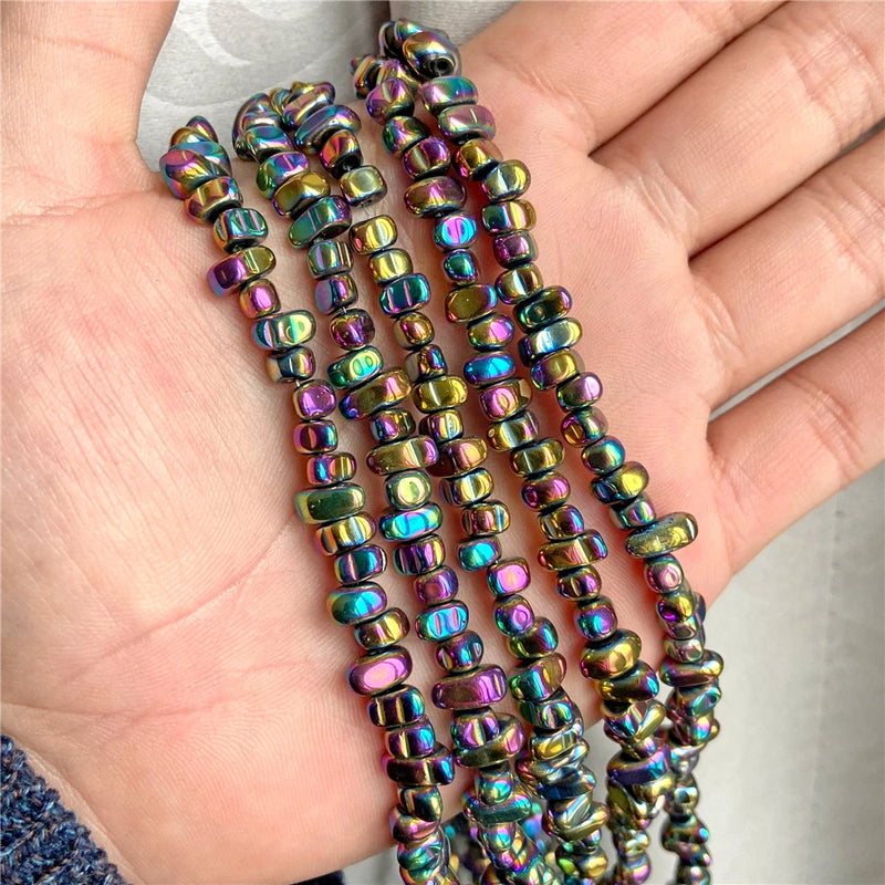 5-10mm Hematite Beads Matte Gravel Stone DIY Beaded Jewelry