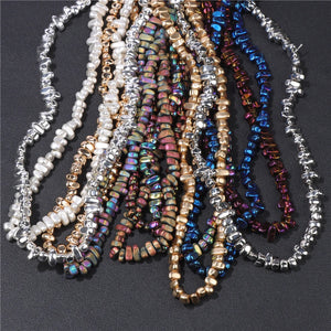 5-10mm Hematite Beads Matte Gravel Stone DIY Beaded Jewelry