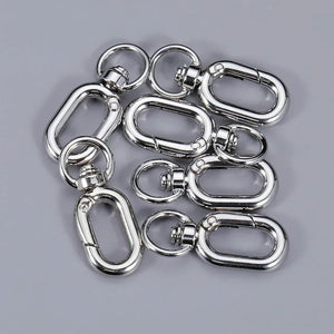 5/10pcs 39mm Lobster Clasp Snap Hooks Swivel Dog Buckle Bag Keyring Buckles
