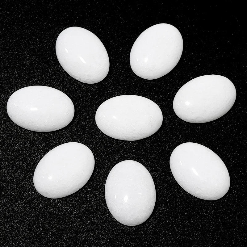 Natural Oval Jade Stone Cabochons for DIY Jewelry Making - 5-10pcs