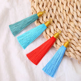 8.5cm Tassel Brush Pendant Cap Silk Crafts For DIY Earring Jewelry Making