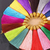 8.5cm Tassel Brush Pendant Cap Silk Crafts For DIY Earring Jewelry Making
