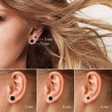 10Pcs Stainless Steel CZ Flatback Cartilage Piercing Studs Set