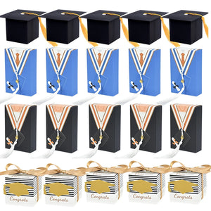 Graduation Cap Cookie Boxes Doctor Hat Candy Gift Box for Grad Celebration