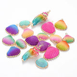 Colorful Seashells Beads Charms Pendants for Necklace Earring