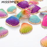 Colorful Seashells Beads Charms Pendants for Necklace Earring
