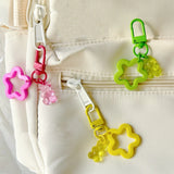 Metal Keyrings Buckle with Bear Pendant Keychain for DIY Jewelry Making