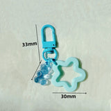 Metal Keyrings Buckle with Bear Pendant Keychain for DIY Jewelry Making