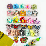 Cat Dinosaur Butterfly Silicone Beads DIY Jewelry Making Keychain Bracelet