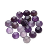 Round Amethysts Ring Surface Natural Stone Cabochons 4-25mm