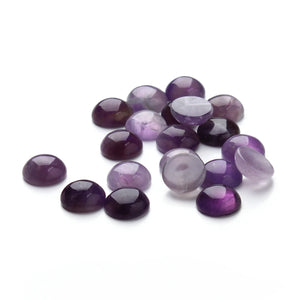 Round Amethysts Ring Surface Natural Stone Cabochons 4-25mm
