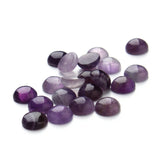 Round Amethysts Ring Surface Natural Stone Cabochons 4-25mm