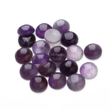 Round Amethysts Ring Surface Natural Stone Cabochons 4-25mm
