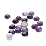 Round Amethysts Ring Surface Natural Stone Cabochons 4-25mm