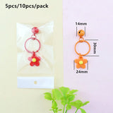 Open Ring Buckle Keychain with Flower Bells Pendant for DIY Jewelry Making