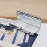 Portable Metal Pill Box Case 2 Cell Medicine Holder Container Organizer