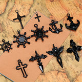 Punk Series Pendant Anchor Rudder Jewelry Making