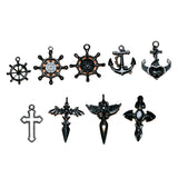 Punk Series Pendant Anchor Rudder Jewelry Making