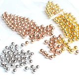 925 Sterling Silver Round Beads Rose Spacer for Bracelet Necklace Jewelry Making