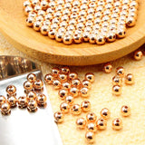 925 Sterling Silver Round Beads Rose Spacer for Bracelet Necklace Jewelry Making