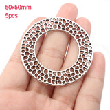 5-10pcs Bronze 30mm 50mm Circle Charms Pendants DIY Jewelry Findings