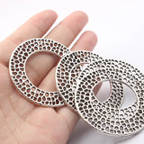 5-10pcs Bronze 30mm 50mm Circle Charms Pendants DIY Jewelry Findings