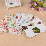 Lovely Pattern Burlap Gift Bag Drawstring Pouch Jewelry Packaging
