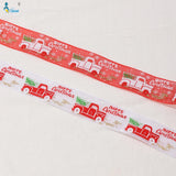 25mm Snowflake Christmas Car Grosgrain Ribbon - 5/10 Yards